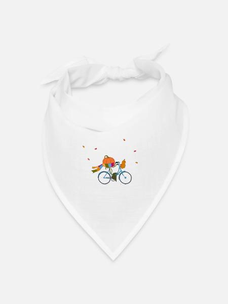 Tour de Kürbis - Bandana Dreieckstuch - Weiß