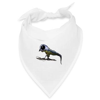 Blaumeise Zombie - Bandana Dreieckstuch - Weiß - Vorne