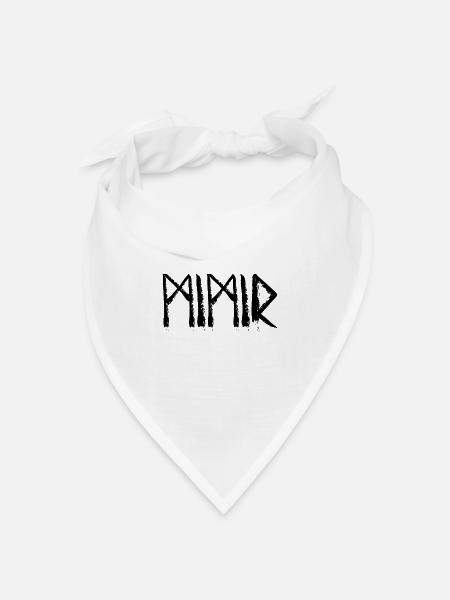 Mimir Runensprache - Bandana Dreieckstuch - Weiß