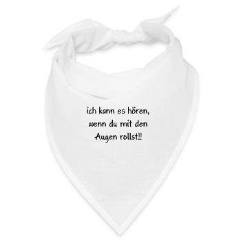 Augenrollen - Bandana Dreieckstuch - Weiß - Vorne