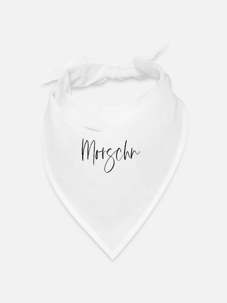 Sächsisch Morschn! Guten Morgen! - Bandana Dreieckstuch - Weiß