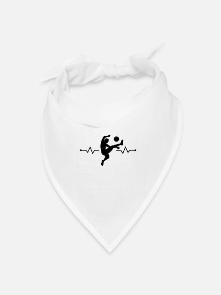 Fußball Soccer - Bandana Dreieckstuch - Weiß