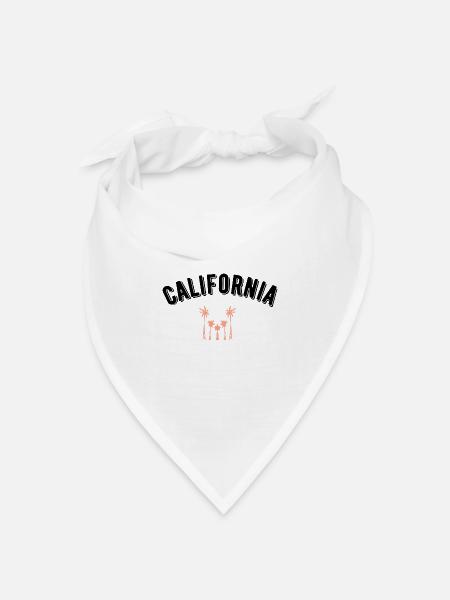 Kalifornien - Bandana Dreieckstuch - Weiß