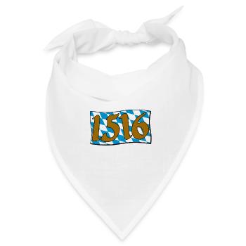 1516 Reinheitsgebot V3 - Bandana Dreieckstuch - Weiß - Vorne