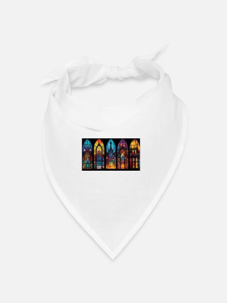 izup2u gothic Kirche - Bandana Dreieckstuch - Weiß