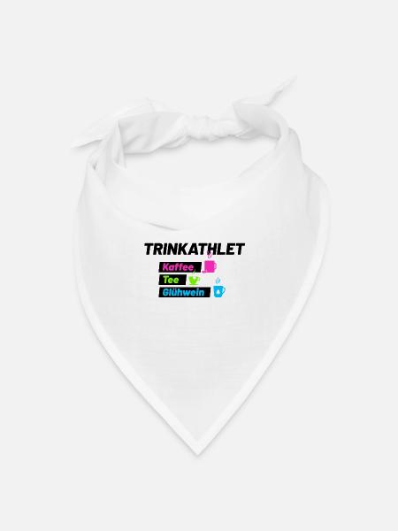 Trinkathlet schwarz - Bandana Dreieckstuch - Weiß