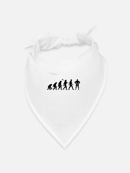 Evolution Bodybuilding Kraftsport - Bandana Dreieckstuch - Weiß
