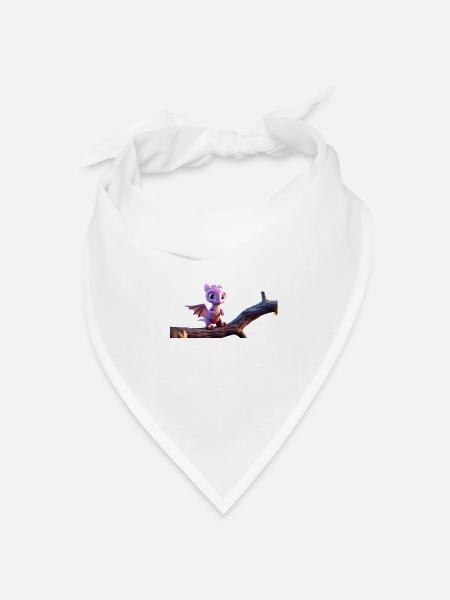 Tinysaurus - Bandana Dreieckstuch - Weiß