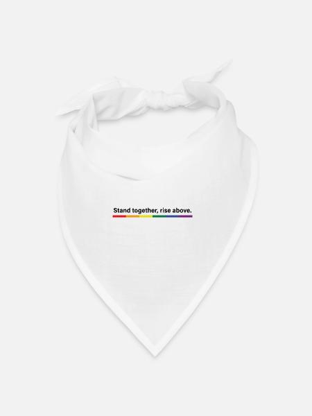 Zusammenstehen, über sich erheben - Bandana Dreieckstuch - Weiß