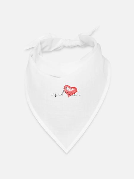 Köln Silhouette 2 - Bandana Dreieckstuch - Weiß