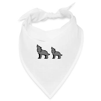 wolfsrudel - Bandana Dreieckstuch - Weiß - Vorne