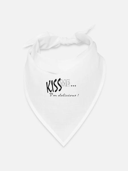 KÜSS MICH DAVID IDEE 1 - Bandana Dreieckstuch - Weiß