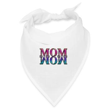 Mama Mama Wow Muttertag Lustig Niedlich Familie Mutter - Bandana Dreieckstuch - Weiß - Vorne