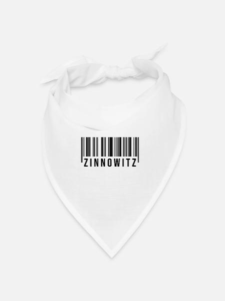 Zinnowitz Strichcode - Bandana Dreieckstuch - Weiß