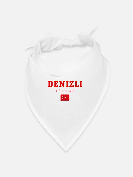 Denizli Türkei - Bandana Dreieckstuch - Weiß