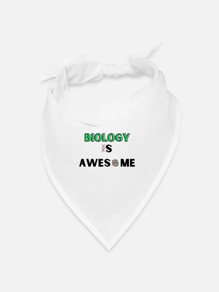 Biology is awesome - Bandana Dreieckstuch - Weiß