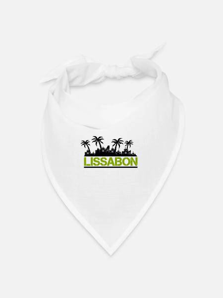 lissabon - Bandana Dreieckstuch - Weiß