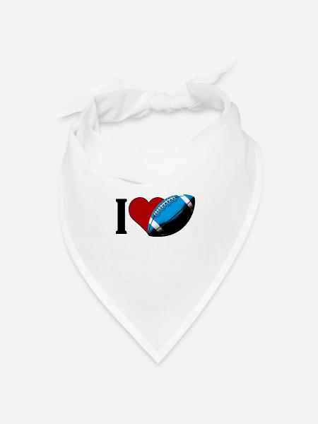 I ♥️ American Football | I Love American Football - Bandana Dreieckstuch - Weiß