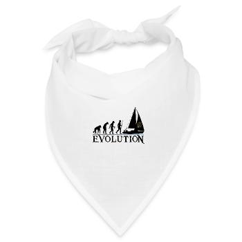Evolution schwarze Ausführung - Bandana Dreieckstuch - Weiß - Vorne