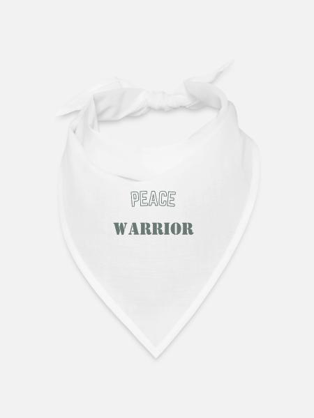 Krieger des Friedens - Bandana Dreieckstuch - Weiß
