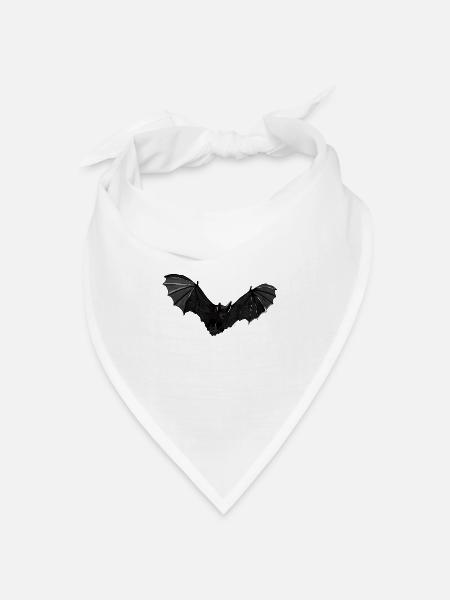 Fledermaus - Bandana Dreieckstuch - Weiß