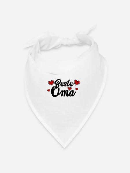beste oma - Bandana Dreieckstuch - Weiß