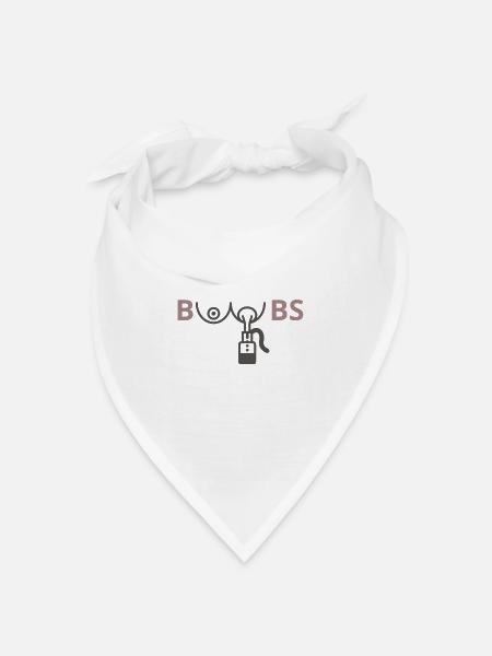 BOOBS - Bandana Dreieckstuch - Weiß