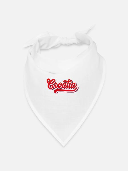 Kroatien hrvatska Kroatien hr Zagreb split Dubrovnik - Bandana Dreieckstuch - Weiß