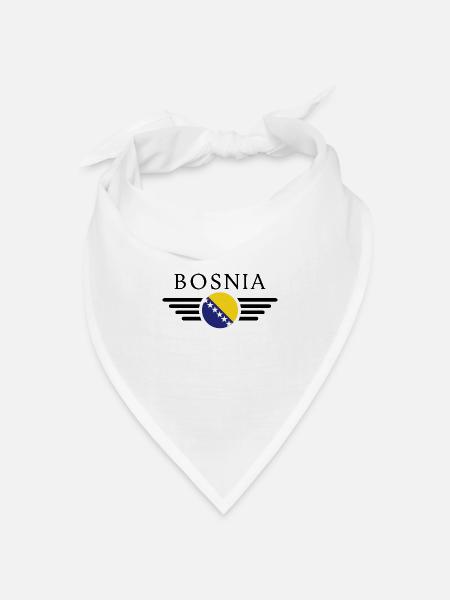 Bosnien Eleganz T-Shirt - Bandana Dreieckstuch - Weiß