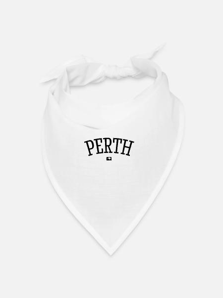 Perth Australia Down Under Kangaroo Koala Outback - Bandana Dreieckstuch - Weiß