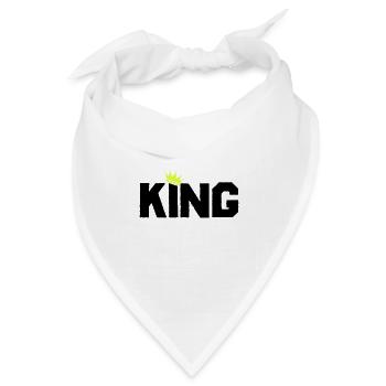king - Bandana Dreieckstuch - Weiß - Vorne