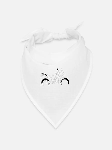 Motorrad - Bandana Dreieckstuch - Weiß