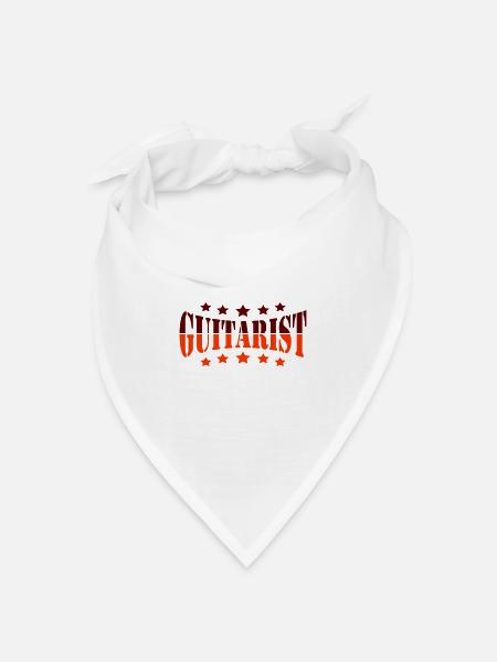 Guitarist Gitarre Spielen Gitarrist Rock Musik Fun - Bandana Dreieckstuch - Weiß