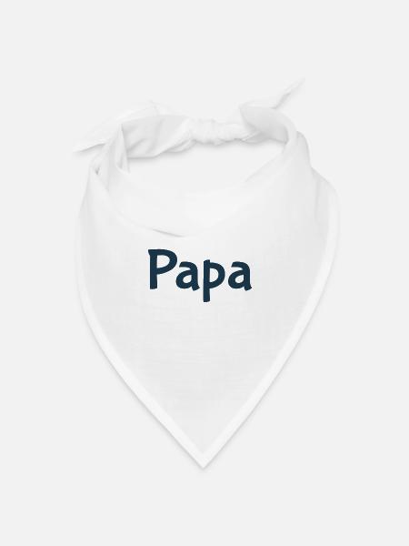 papa - Bandana Dreieckstuch - Weiß