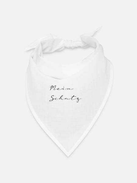 Mein Schatz - Bandana Dreieckstuch - Weiß