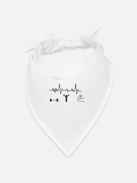 Training / Fitness - Bandana Dreieckstuch - Weiß