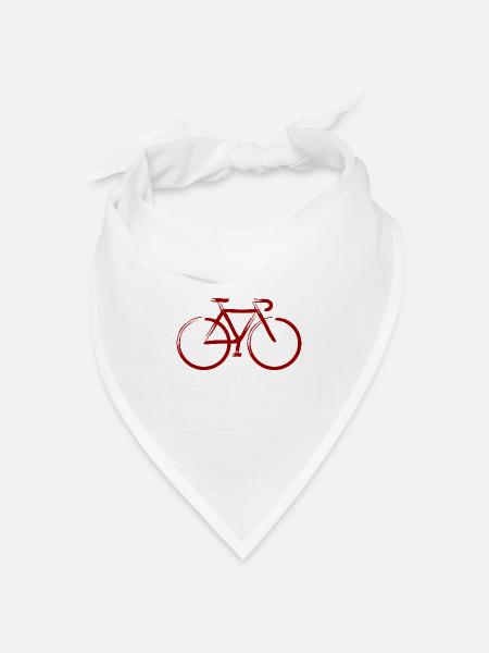 Rubinrote Striche - Bandana Dreieckstuch - Weiß