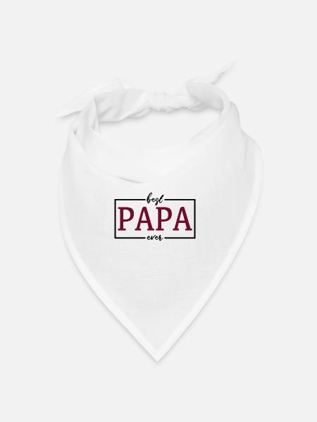 Der beste Papa - Bandana Dreieckstuch - Weiß