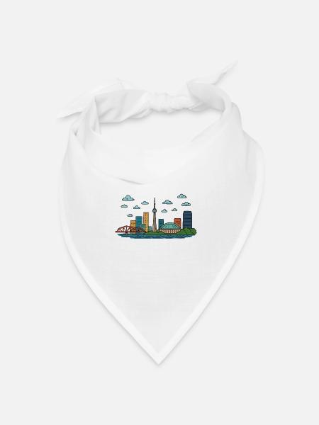 toronto stadt kanada - Bandana Dreieckstuch - Weiß