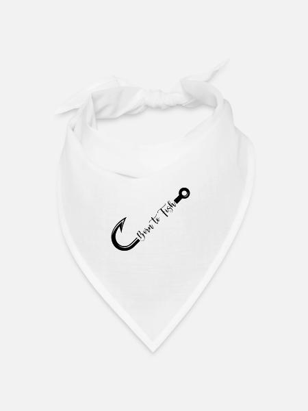 Geboren für das Design von Angelhaken - Bandana Dreieckstuch - Weiß