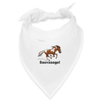 Elster Wild Horse (für leichte Textilien) - Bandana Dreieckstuch - Weiß - Vorne
