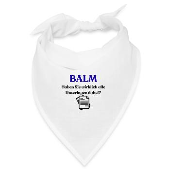 BALM Bundesamt für Logistik und Mobilität - Bandana Dreieckstuch - Weiß - Vorne