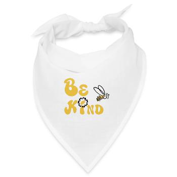 Sei freundlich! - Bandana Dreieckstuch - Weiß - Vorne