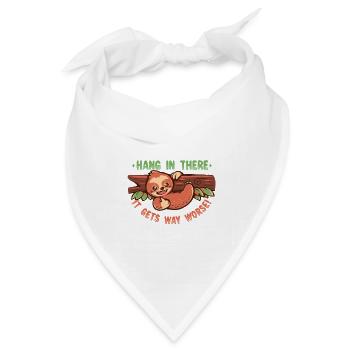 Halte durch, es wird noch viel schlimmer - Bandana Dreieckstuch - Weiß - Vorne