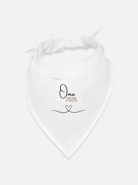 Oma 2026 –Geschenk für Oma since 2026, Weihnachten - Bandana Dreieckstuch - Weiß