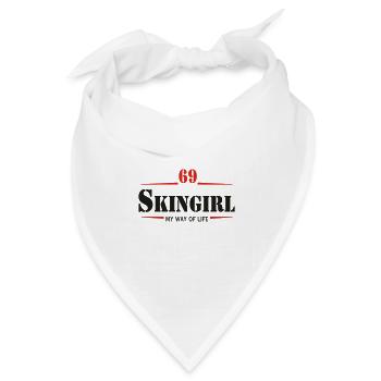 Working Class Skingirl Oi! Antiracist Bootgirl My - Bandana Dreieckstuch - Weiß - Vorne