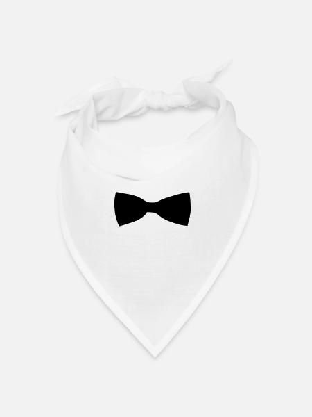 Fliege - Bandana Dreieckstuch - Weiß