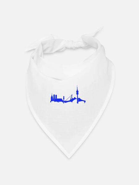 München - Bandana Dreieckstuch - Weiß