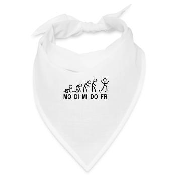 arbeitswoche woche montag - Bandana Dreieckstuch - Weiß - Vorne