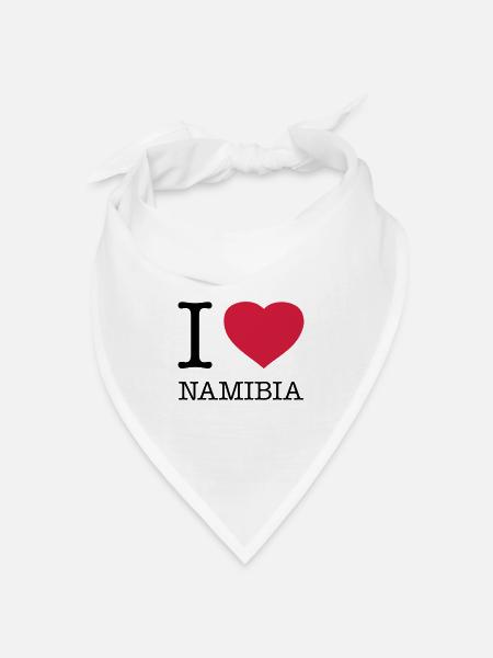 I LOVE NAMIBIA - Bandana Dreieckstuch - Weiß